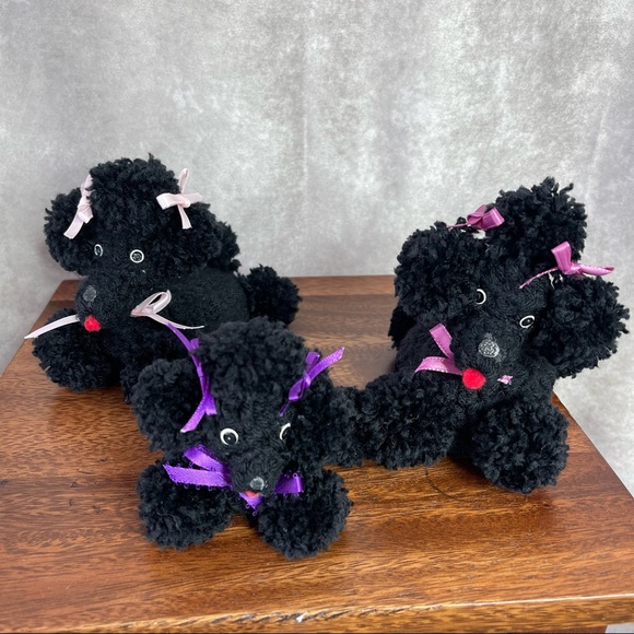 3 Crochet Black Poodle Soap Holders Handmade - Picture 6 of 8